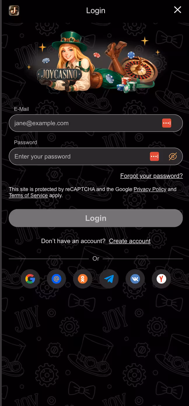 Joycasino login and access guide for 2026