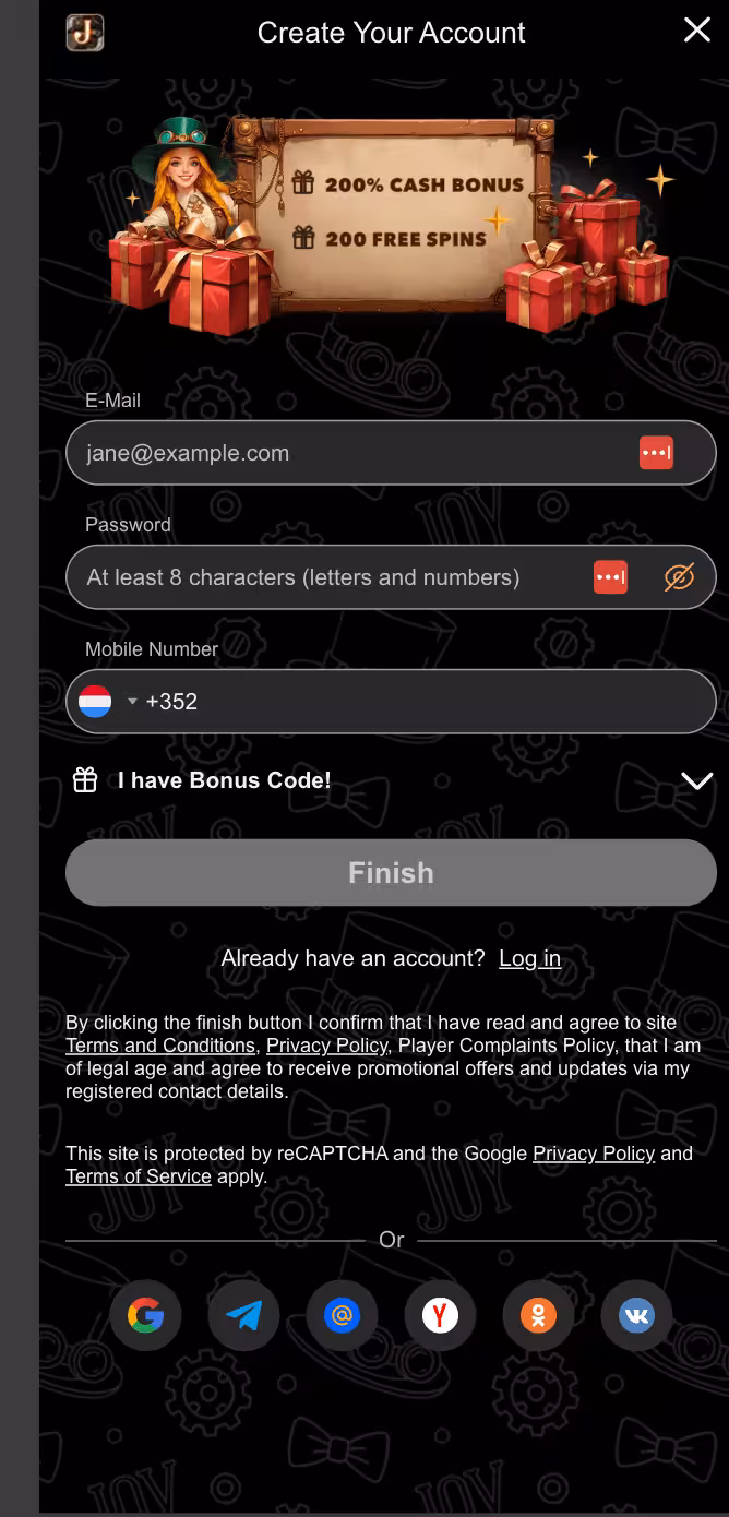 How to register at Joycasino in 2026